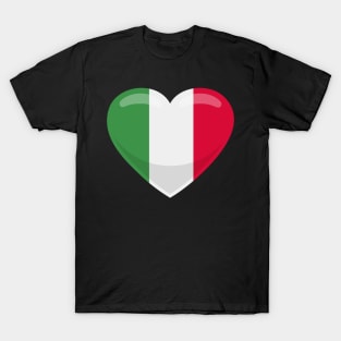 Italy Flag Heart T-Shirt